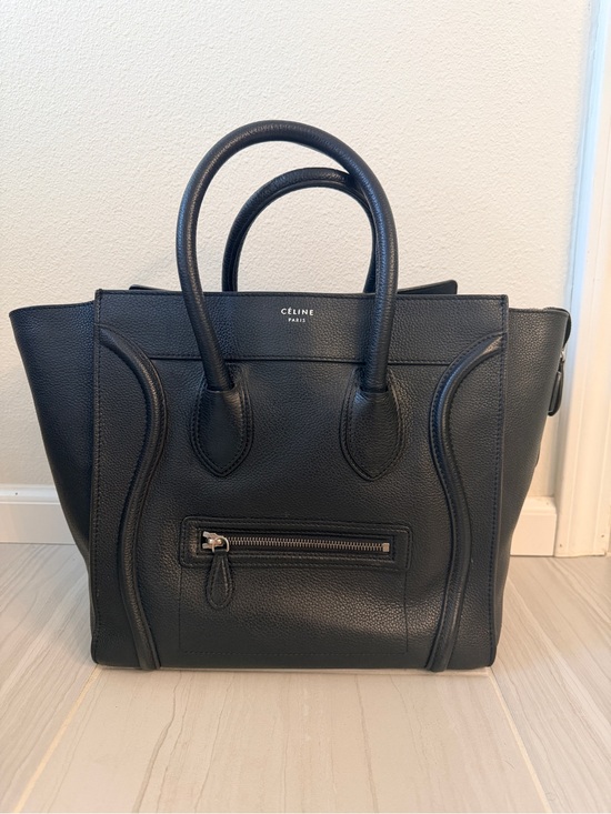 Celine Handbags - Celine Luggage Phantom Black with Silver Hardware